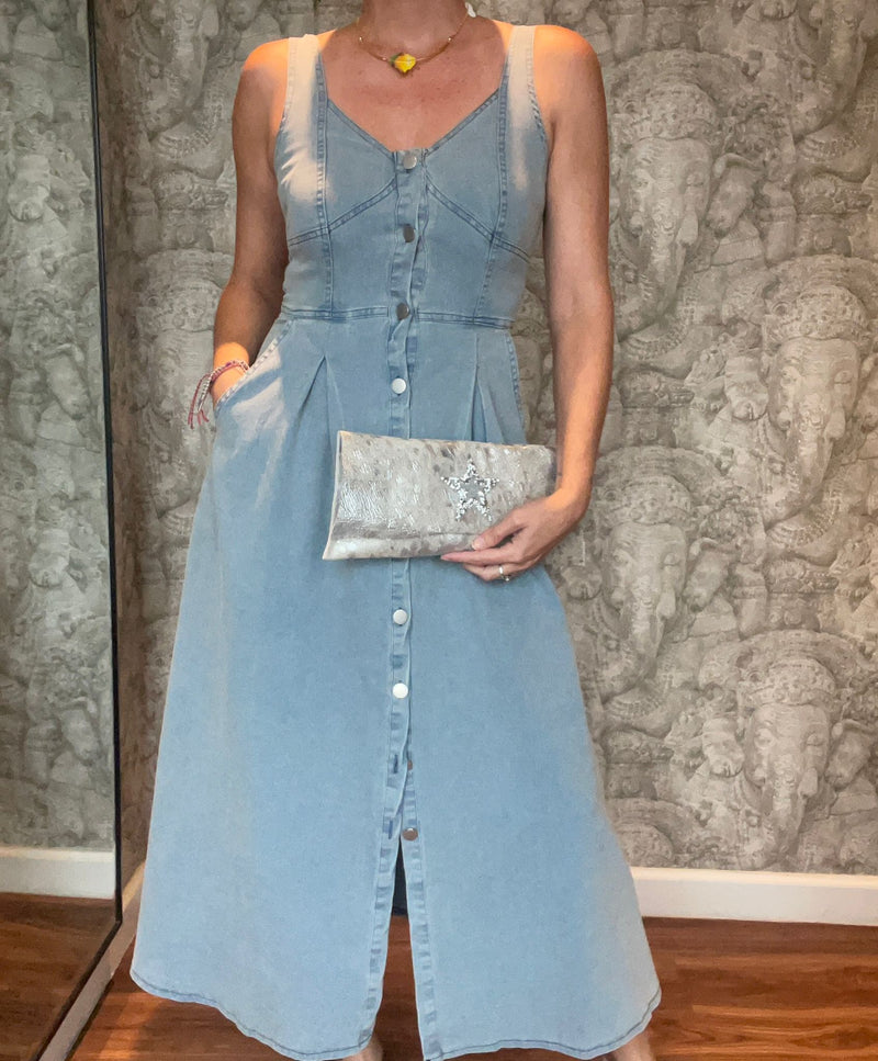 Casual Style Denim Dress