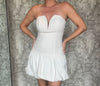 White Strapless Mini Dress