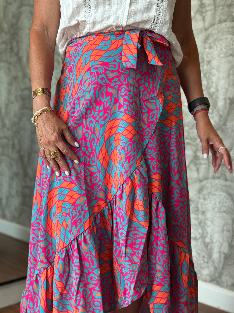 Wrap Around Skirt Fuschia