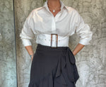 White Blouse with Belt