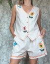 Flowers Set Short and Vest