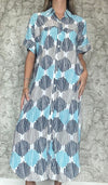 Mosaic Comfy Shirt Dress