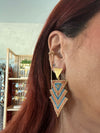 Blue Long Beaded Earrings