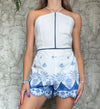 Romper Embroidered White