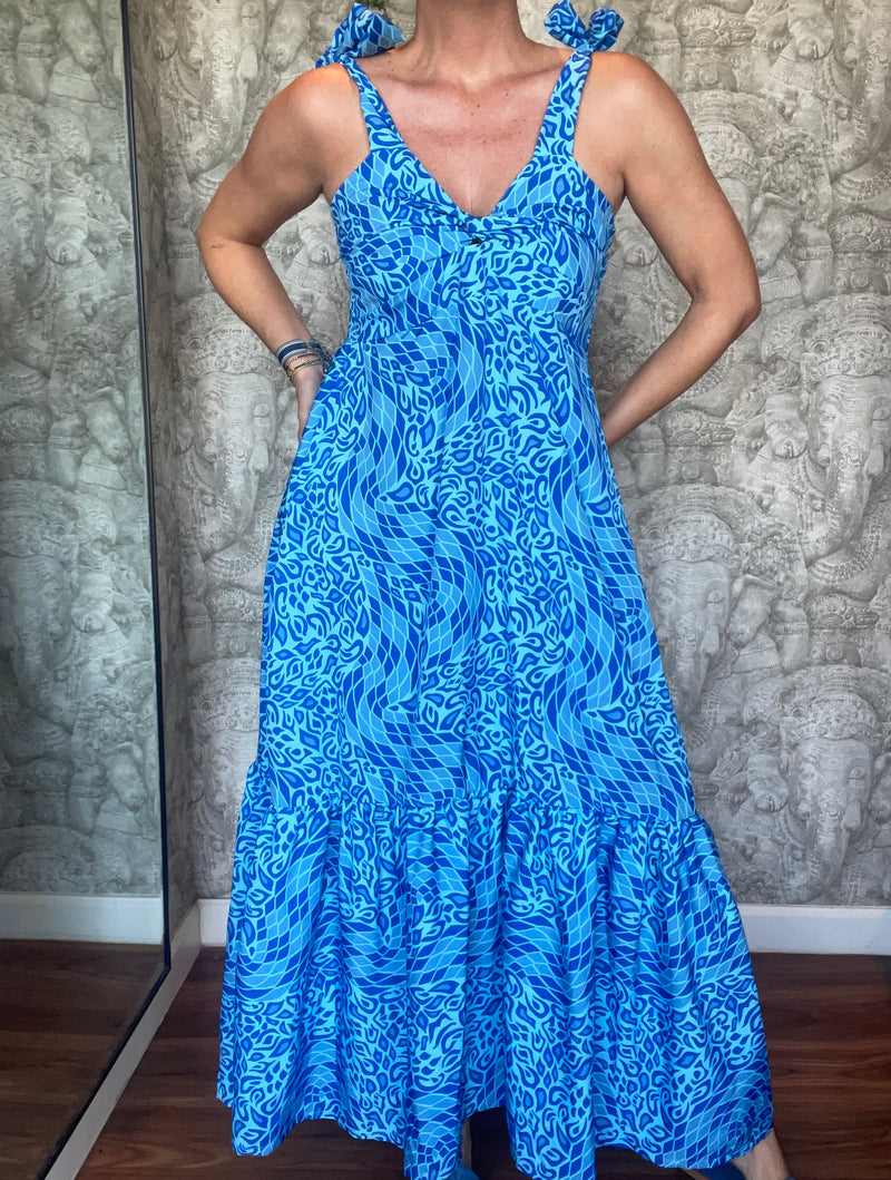 Jacquard Blue Maxi Paola Baella