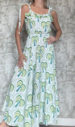 Sunset Flirty Long Dress Ocean